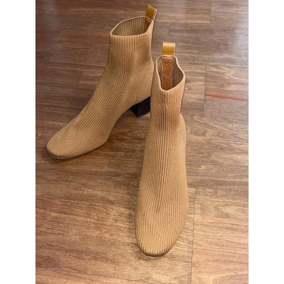Everlane The Glove Boots in Toffee New Womens Knit Ankle Bootie - Picture 5 of 14